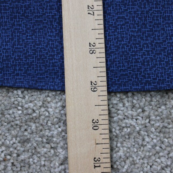 Lucky Brand Shirt Mens XL (17/17.5, 34/35) Blue Geometric Slim Fit 4 Way Stretch - Picture 12 of 13